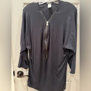 VENUS Zippered Tunic Black Size XL